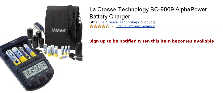 Defective La Crosse BC-9009 no longer available