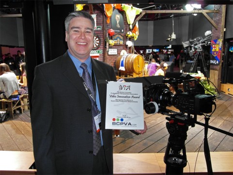 Jeff Ibbotson, Sony VP, with 2011 VIA
